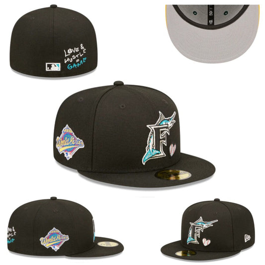 Miami Marlins Love & Hustle World Series Limited Edition Fitted Cap