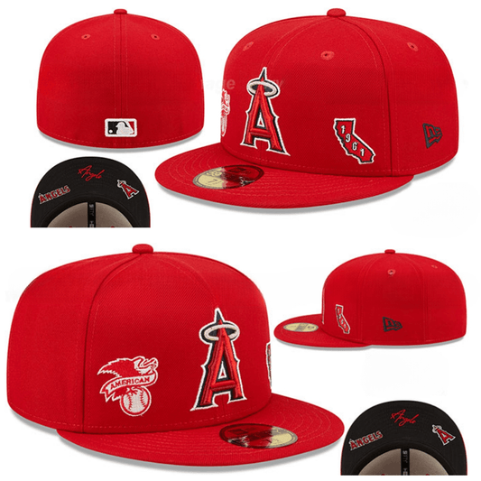 Los Angeles Angels California Heritage Fitted Hat – Red