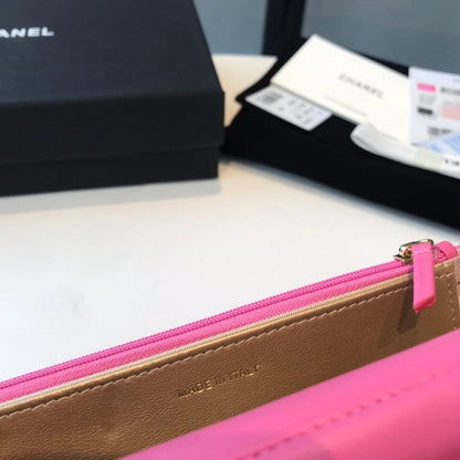Chanel wallet on chain Pink