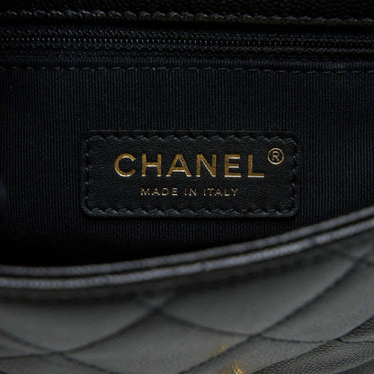 Chanel 23c Mini Flap Bag Chain Grained Calfskin Black